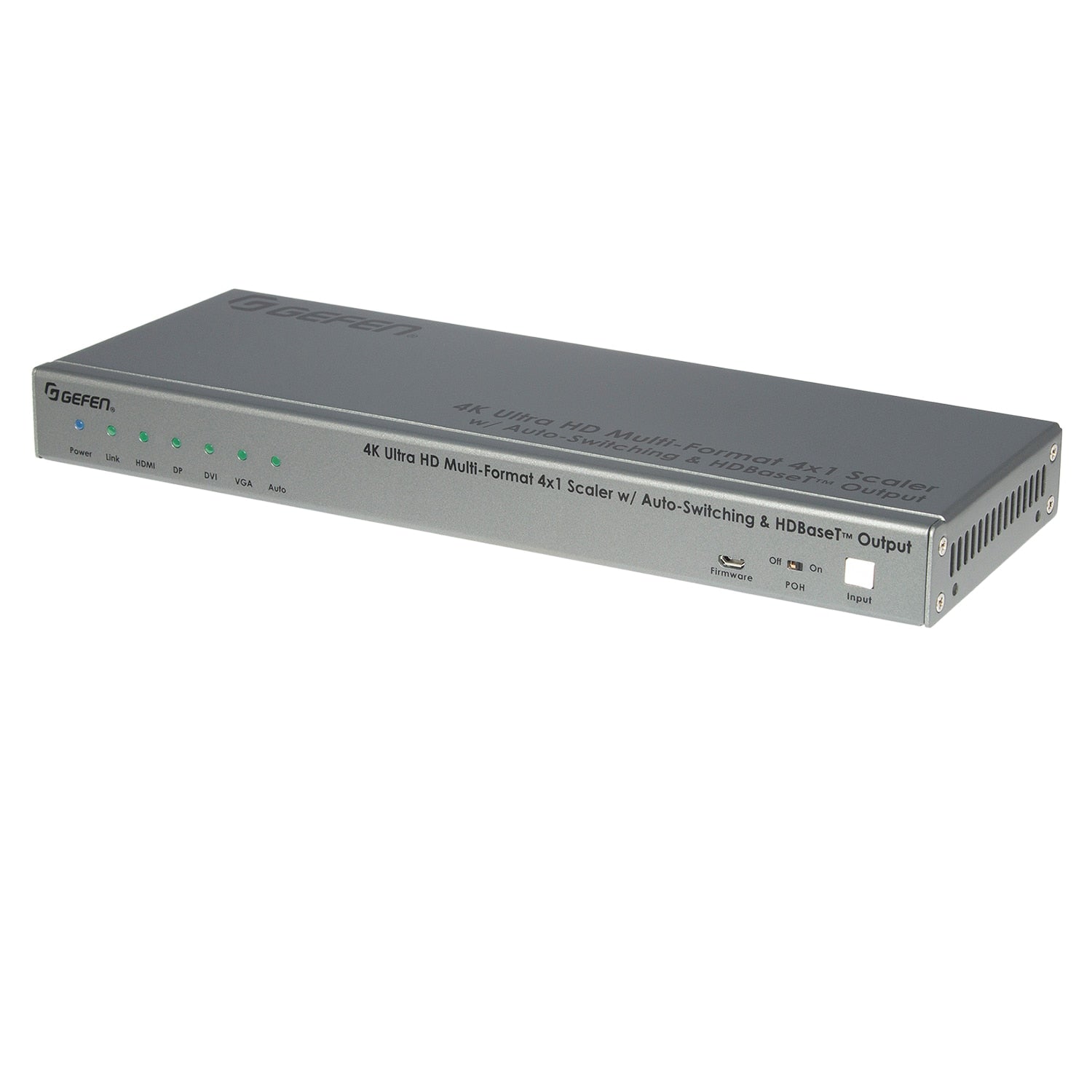 4K Ultra HD Multi-Format 4x1 Scaler w/ Auto-Switching & Split HDMI & HDBaseT Outputs (EXT-4K300A-MF-41-HBTLS)