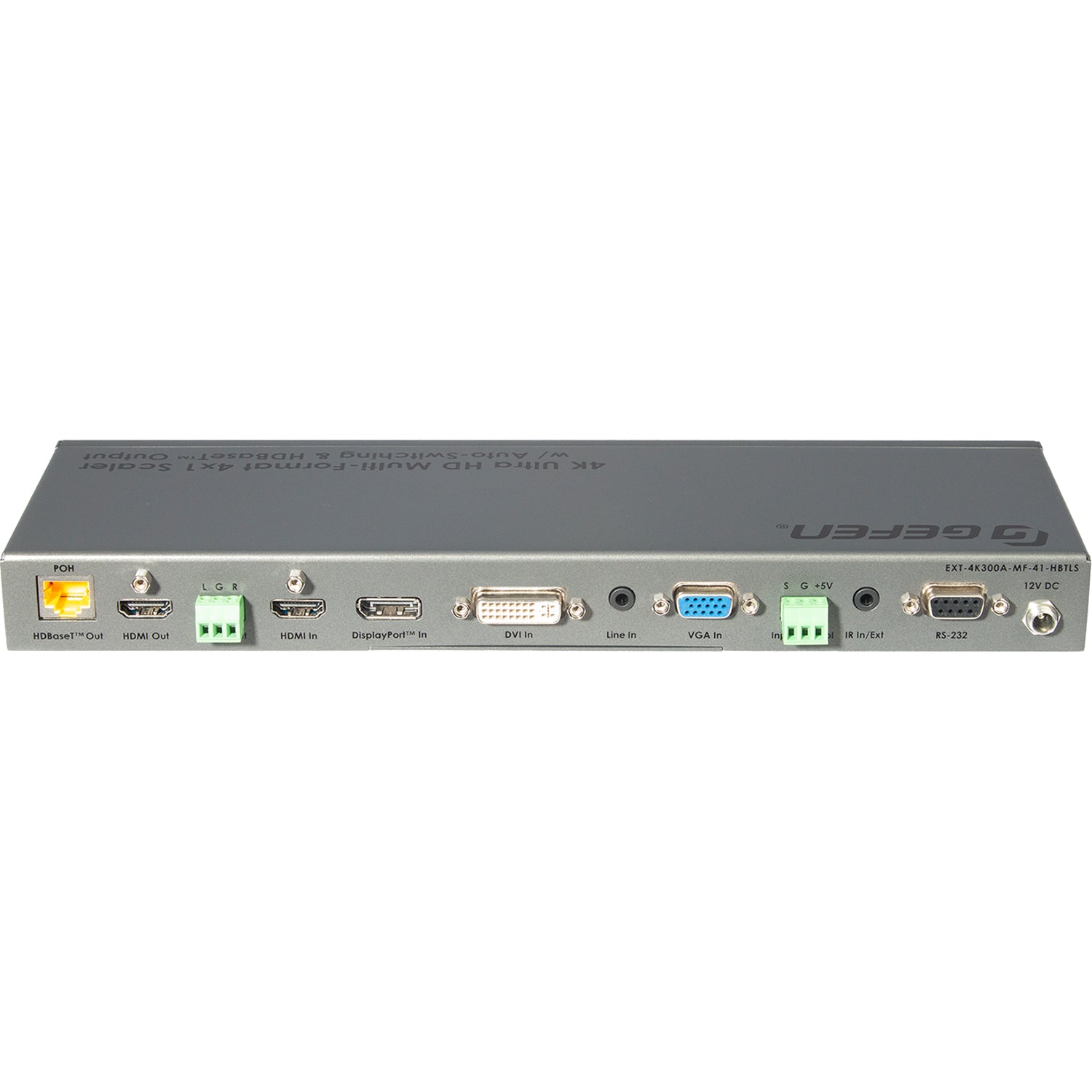 4K Ultra HD Multi - Format 4x1 Scaler w/ Auto - Switching & Split HDMI & HDBaseT Outputs (EXT - 4K300A - MF - 41 - HBTLS) - EXT - 4K300A - MF - 41 - HBTLS - Gefen
