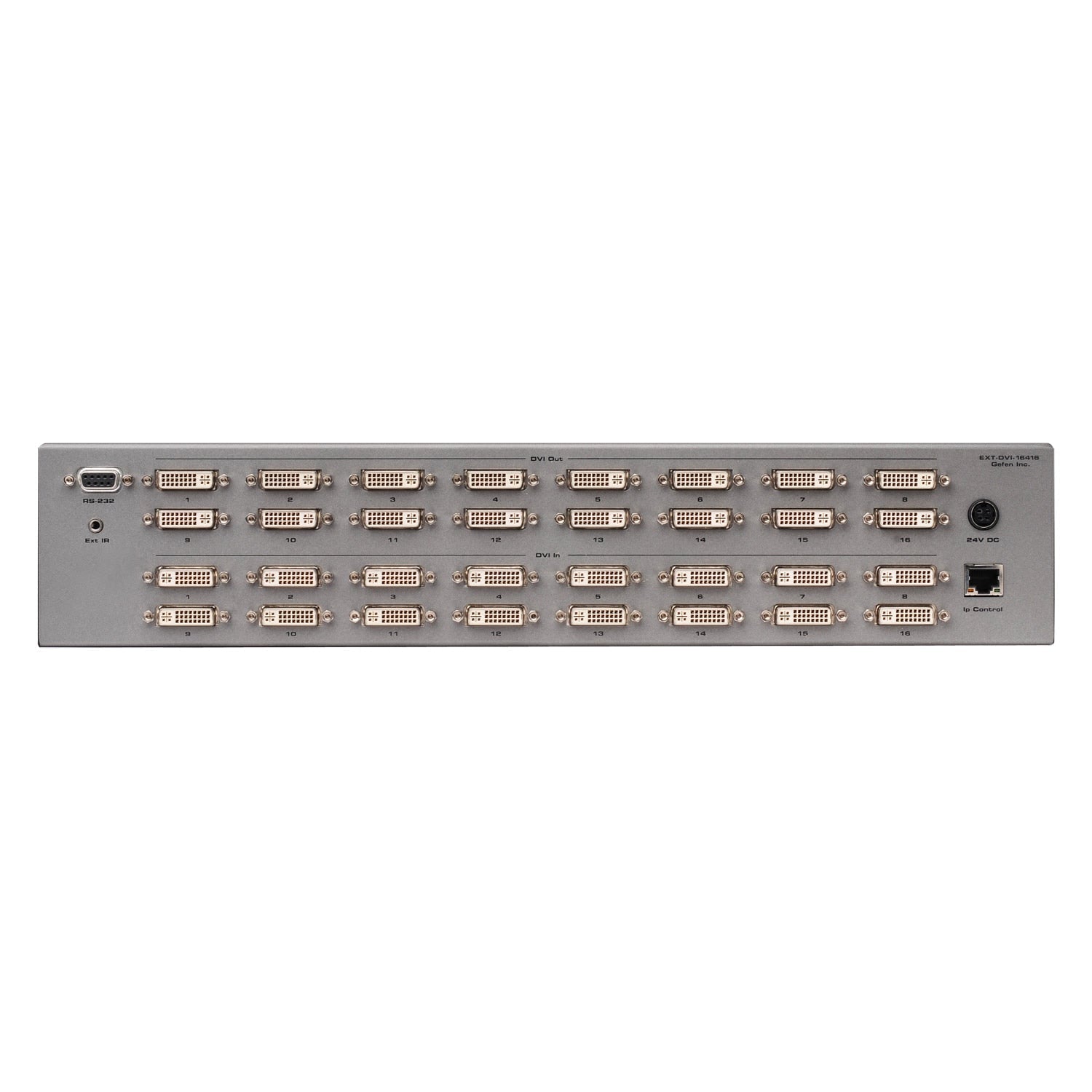 16x16 DVI Matrix Switcher with IP Control, RS-232 & 1920x1200 WUXGA Support (EXT-DVI-16416) - EXT-DVI-16416 - Gefen