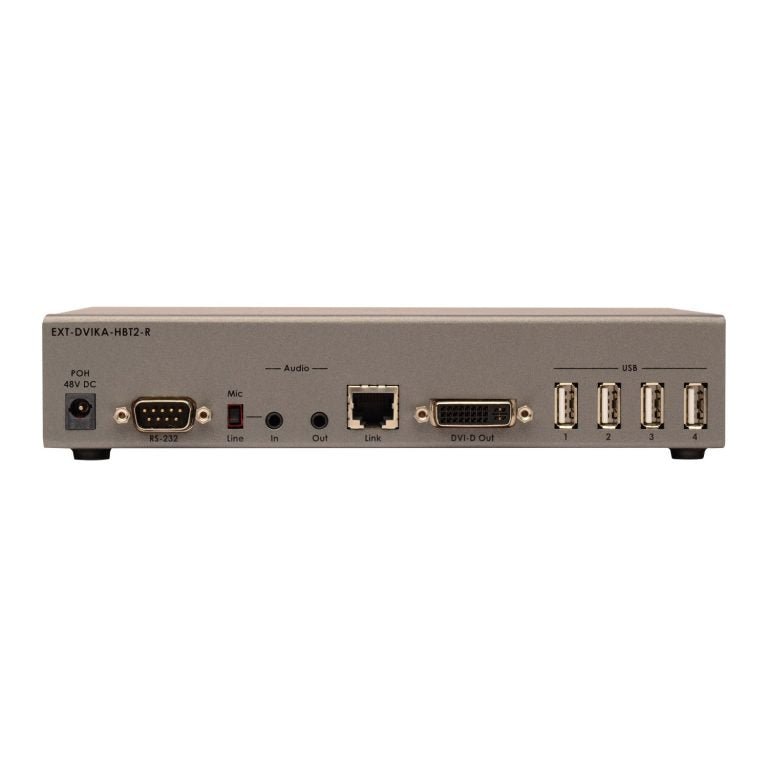 DVI KVM HDBaseT 2.0 Extender with USB, RS - 232, 2 - way Audio, and POH (EXT - DVIKA - HBT2) - EXT - DVIKA - HBT2 - Gefen