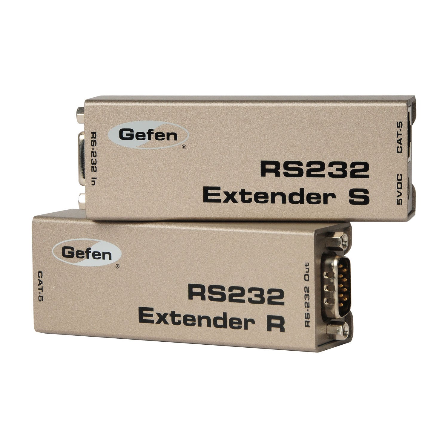 RS232 Serial Extender - RS232 over CAT5 Cable up to 1000 Feet with Power Supply (EXT - RS232) - EXT - RS232 - Gefen