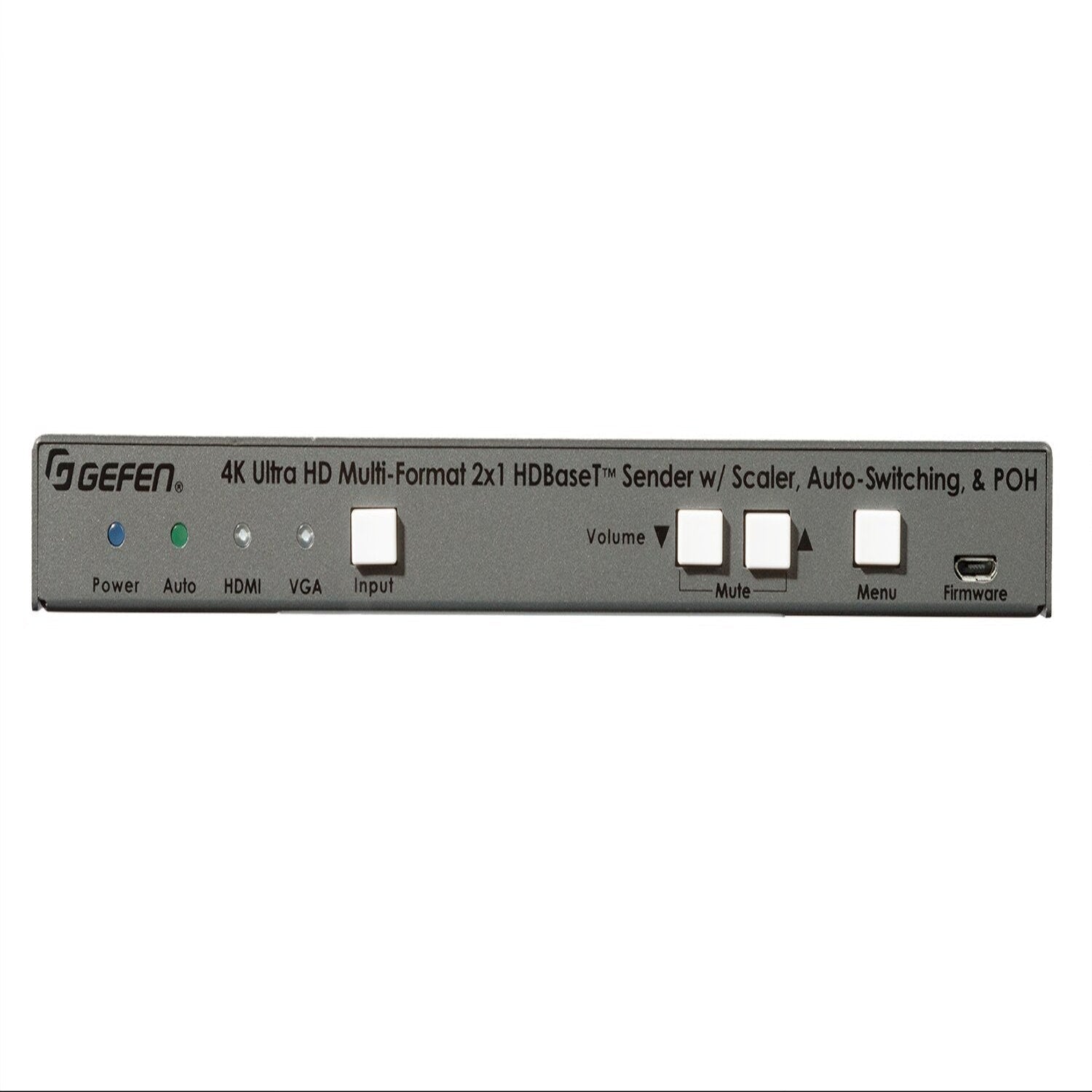 4K Ultra HD Multi-Format 2x1 HDBaseT Sender with Scaler, Auto-Switching, and POH (EXT-UHDV-HBTLS-TX) - EXT-UHDV-HBTLS-TX - Gefen