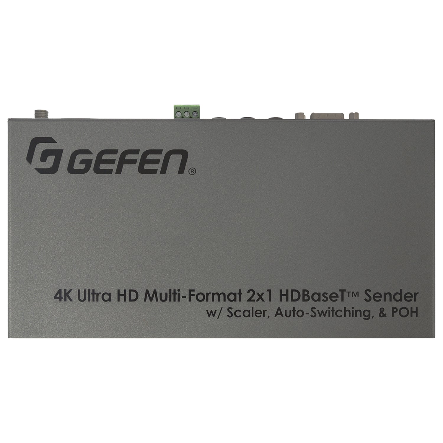 4K Ultra HD Multi - Format 2x1 HDBaseT Sender with Scaler, Auto - Switching, and POH (EXT - UHDV - HBTLS - TX) - EXT - UHDV - HBTLS - TX - Gefen