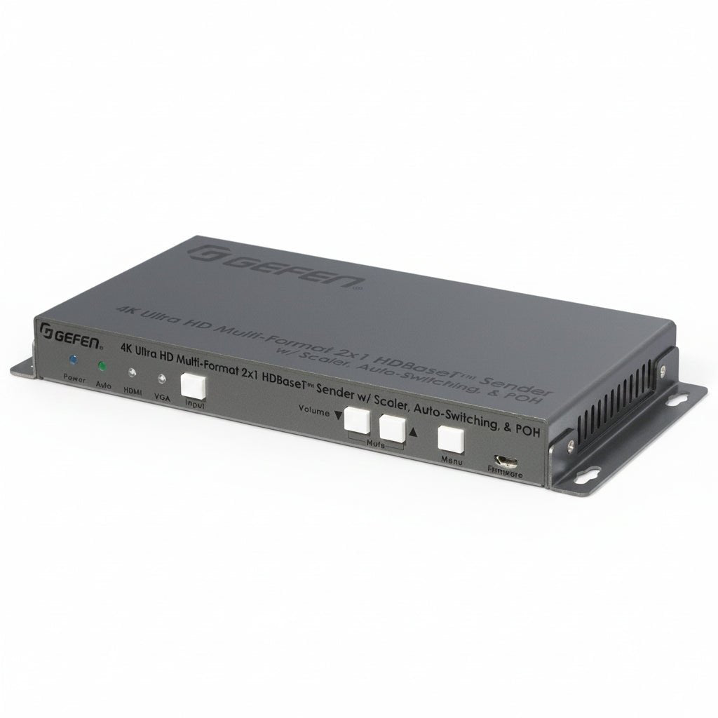 4K Ultra HD Multi-Format 2x1 HDBaseT Sender with Scaler, Auto-Switching, and POH (EXT-UHDV-HBTLS-TX) - EXT-UHDV-HBTLS-TX - Gefen
