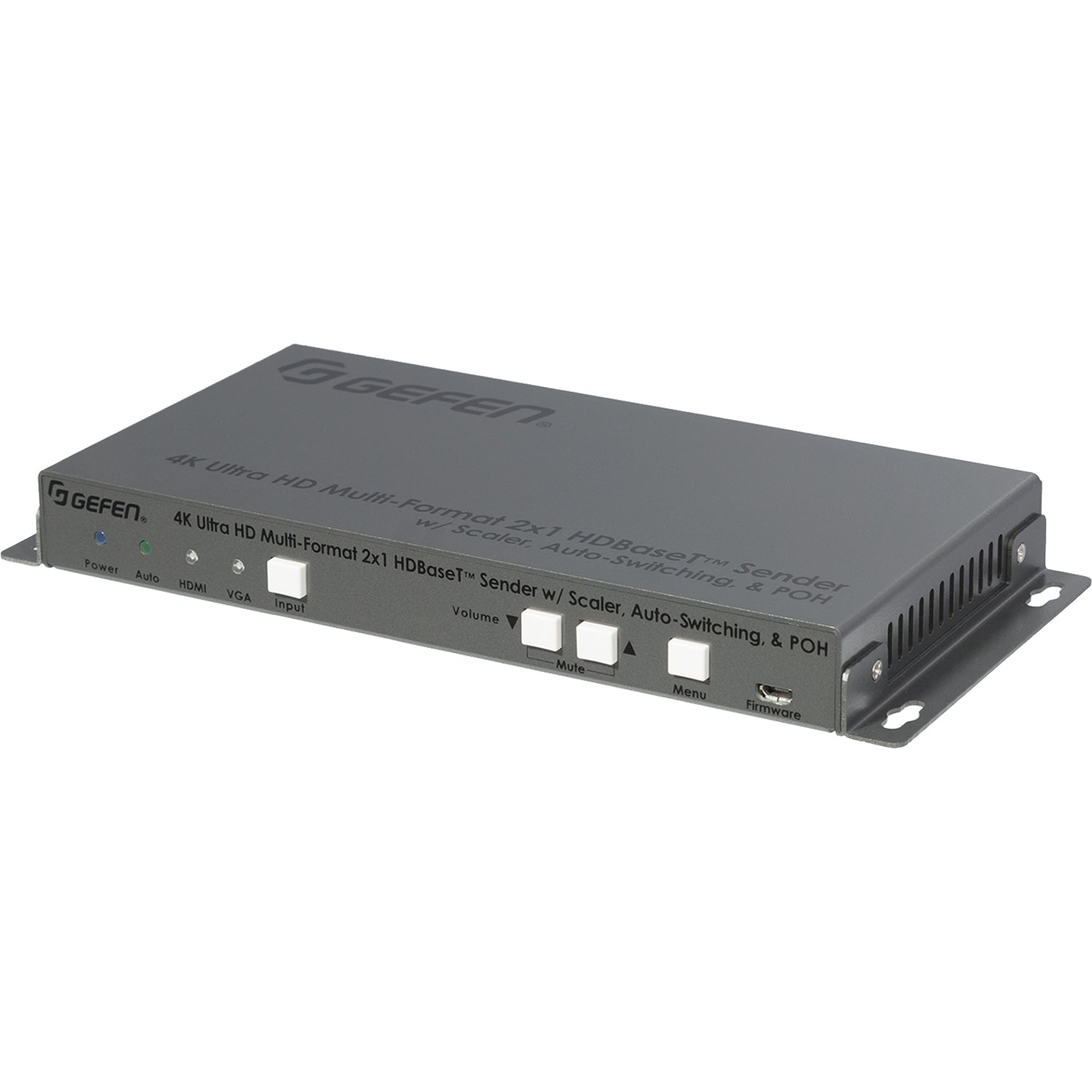 4K Ultra HD Multi - Format 2x1 HDBaseT Sender with Scaler, Auto - Switching, and POH (EXT - UHDV - HBTLS - TX) - EXT - UHDV - HBTLS - TX - Gefen