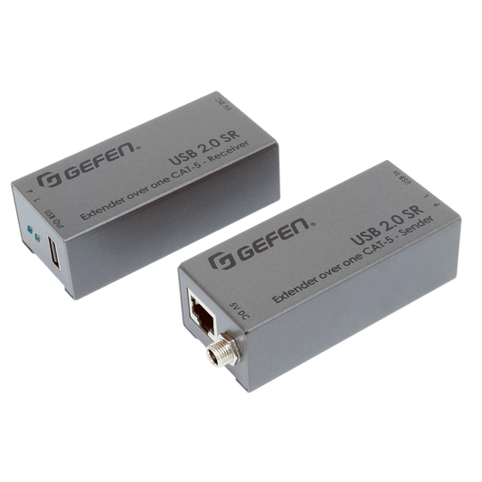 USB 2.0 Extender over one CAT - 5 Cable, 50m/165ft (EXT - USB2.0 - SR) - EXT - USB2.0 - SR - Gefen