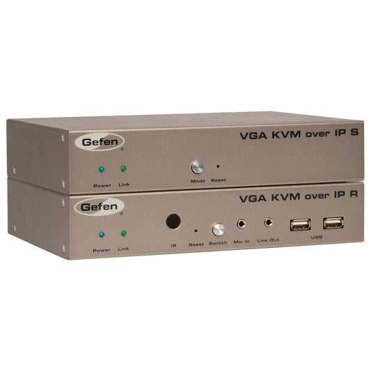 VGA KVM over IP Receiver | VGA Extender with USB, RS - 232, and Audio over LAN (EXT - VGAKVM - LANRX) - EXT - VGAKVM - LANRX - Gefen