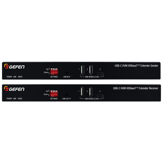 USB-C KVM HDBaseT 3.0 Extender with 4K@60Hz & USB Support (GF-EXT-UCK-HBT3) - GF-EXT-UCK-HBT3 - Gefen
