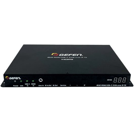 Gen3 4K 60Hz 4:4:4 HDMI & USB - C KVM over IP Extender Sender with RS - 232 & IR (GF - HDK18G - VIP - TX) - GF - HDK18G - VIP - TX - Gefen