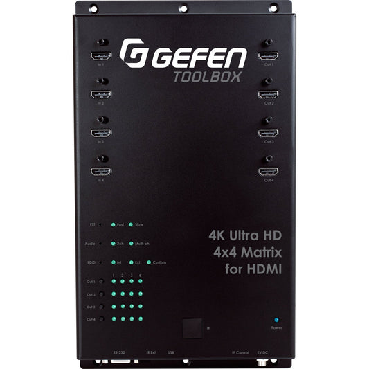ToolBox 4K Ultra HD 4x4 HDMI Matrix Switch for HDMI (GTB - HD4K2K - 444 - BLK) - GTB - HD4K2K - 444 - BLK - Gefen